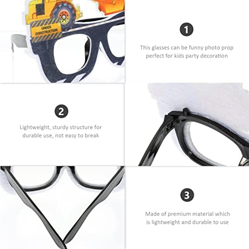 BESTOYARD Gyerek Napszemüveg 2 db Építési Fél Kedvez a keret nélküli szemüveg komámasszony táskák a töltőanyagok divatos szemüveg funky napszemüveg
