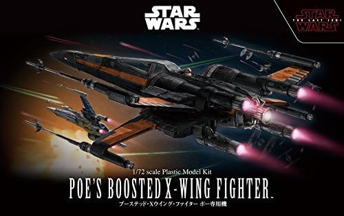Bandai Hobbi Poe Növelte X-Wing Star Wars, Bandai Star Wars 1/72 Műanyag Modell Hobbi űrhajó