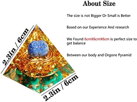 Új Inspiráló Orgonite Piramis a Siker | Dupla Kör Lapis Lazuli&Malachit Orgon Piramis Meditáció – Nyugalom – Anti-stressz Gyógyító