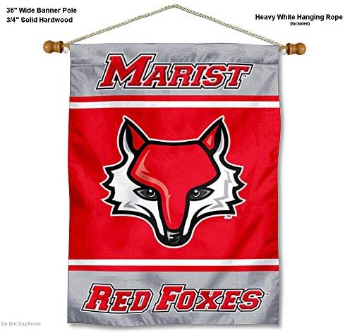 Marist Vörös Rókák Kétoldalas Banner, Fa Banner Rúd Készlet