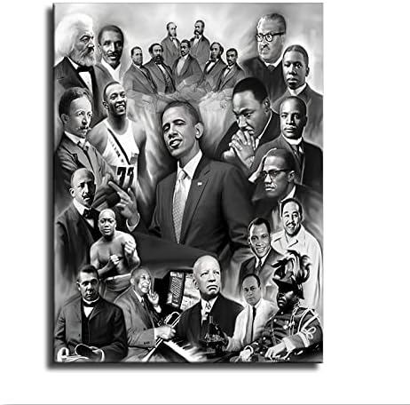 Obama Malcolm X Martin Luther King Poszter Nagy Fekete történelmi Hónap Évjárat Art Home Office Dekoráció Vászon Nyomtatás Afro-Amerikai