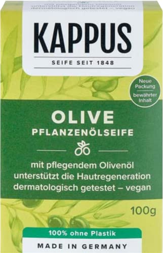 Kappus 10x100g Zöldség Olívaolaj Szappan - Támogatja a bőr regenerációs - Gyengéd gondoskodás az érzékeny bőr/Németország