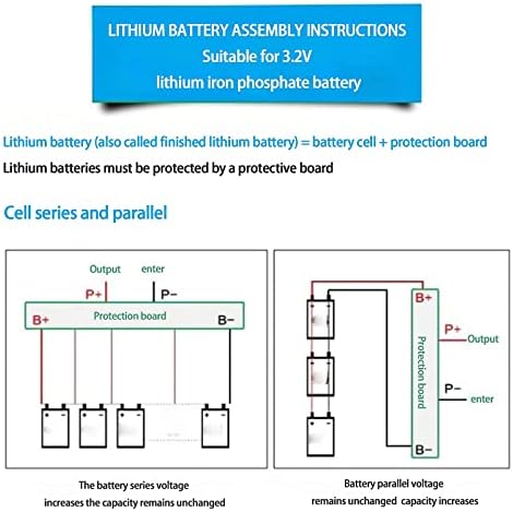 Multinn 3.2 V 100Ah Lítium-Vas-Foszfát Akkumulátor, Mély Ciklus DIY Akkumulátor, Alkalmas a Napenergia/Elektromos Autó/RV, 8 Db Csomag