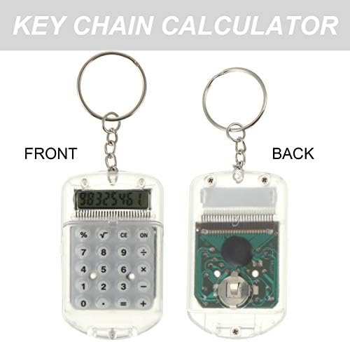 NUOBESTY 3pcs Mini Kulcstartó, Számológép Zsebben Hordozható Elektronikus Számológép
