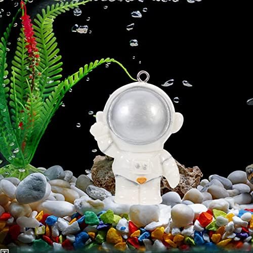 Ipetboom Tank Modell Mini Dísz 2db Miniatűr Űrhajós Figurák akvárium, Akvárium Úszó Díszek Űrhajós Varázsa Medálok DIY Kézműves Kulcstartó Ékszerek