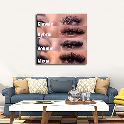 Ostorcsapás Effektus Szempilla Kozmetika Megfelelő Plakát szépségszalon Plakát meg a Fal Art Kép Nyomtatási Modern Otthon Hálószoba