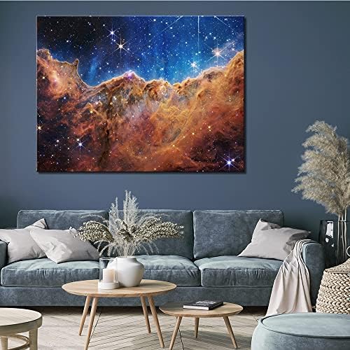 James Webb Space Telescope a NASA Carina Nebula Rendkívül Részletes Tér Kozmikus Sziklák Csillag Születése Vászon NASA Poszter