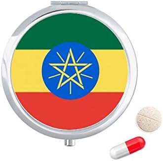 Etióp Nemzeti Zászló Afrikai Ország Tabletta Esetben Zsebében Gyógyszer Tároló Doboz, Tartály Adagoló
