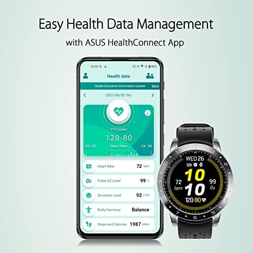 ASUS VivoWatch 5 (HC-B05) Intelligens Hordható smartwatch a szívverés, a Bőr Hőmérséklete Aludni Monitoring, Beépített GPS, de legfeljebb