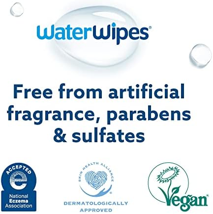 WaterWipes Műanyag-Ingyenes Texturált Tiszta, Kisgyermek, gyermek & Baba Törlőkendő, 99.9% - a Víz Alapú Törlőkendő, Illatmentes & Hipoallergén,