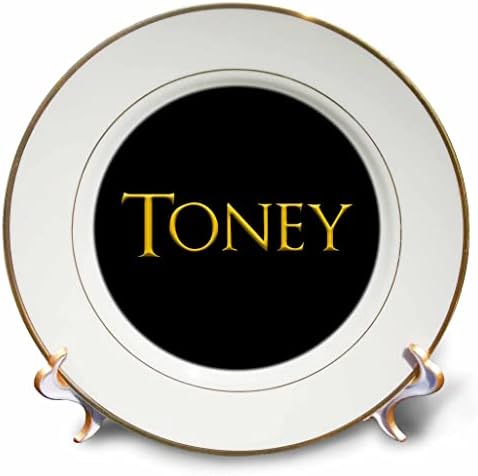 3dRose Toney Gyönyörű kisfiú Nevét Az Amerika. Sárga, Fekete Ajándék - Lemezek (cp-376111-1)