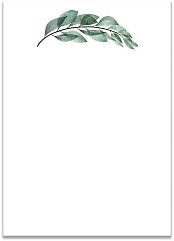 Zöld Megjegyzés Kártyák 5 x 7 - Készlet 50 Vastag Kártya - Minimalista Zöld 300GSM Kártya - a U. S. A. (Sima Fehér)