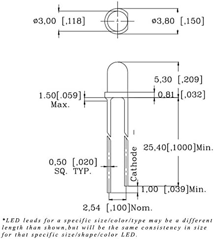 Világítótorony Led 3mm Kerek Felső Narancssárga/Sárga Lélegzik/Halványuló LED - Szuper Fényes (Csomag 50)