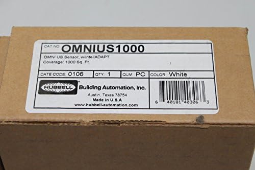 Hubbell Épület Automatizálás OMNIUS1000 Digitális Ultrahangos Felső Jelenlét Érzékelő, 1000 négyzetméteres Tartomány