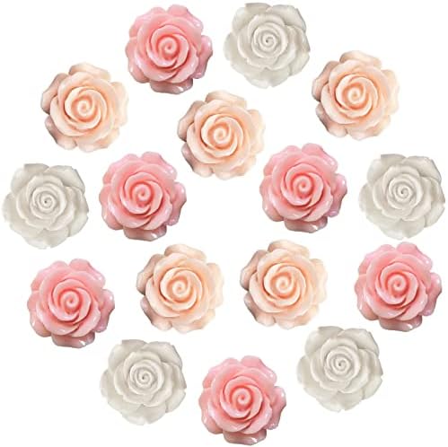 16Pcs-3D Virág Hűtőszekrény Matrica, Rózsaszín Hűtőszekrény Matrica, Iroda, Konyha Mágnes, Szekrény Mágnes, Vas tábla Mágnes (Rózsaszín