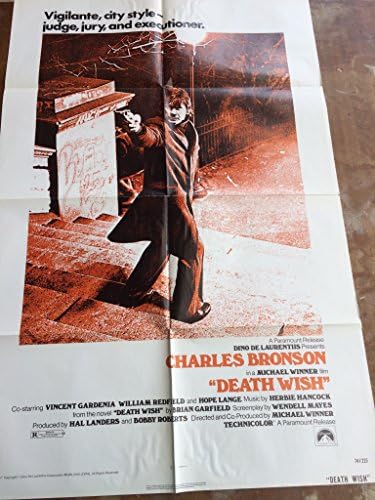 Halálvágy, 27x41 eredeti Charles Bronson törvényenkívüli mozi poszter 1985