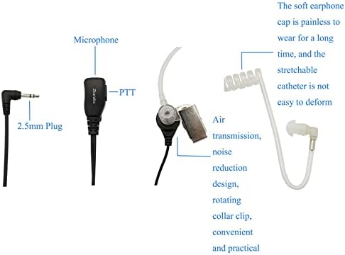 Walkie Talkie, Fülhallgató Mikrofon 1 a Pin-Akusztikus Cső Fülhallgató Kompatibilis Motorola Rádió Mondják, T402 T600 MH230R MH230TPR MR350R