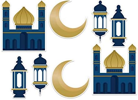 Ramadán kivágott Dekoráció Falra, Ablakra, vagy Mennyezetre, Party Dekoráció, Nagy, Lógó Díszek - 8 Szám