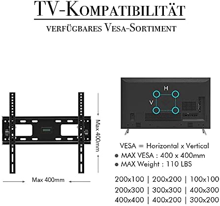 Rozsdamentes Acél Kis TV Fali Konzol a Legtöbb 32-65 Hüvelyk Lapos Íves Tv,Monitor Univerzális szembe kell az 50 kiló Dönthető, Magassága