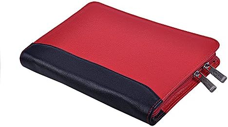 Kompakt Szakmai Bőr Szervező Padfolio iPad Mini 4, Junior Jogi (A5) Papír,Piros+Fekete