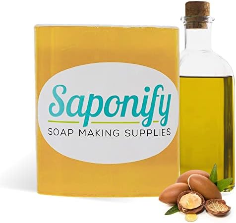 Saponify - 2Lb Argán Olaj Olvad, majd Öntsük Szappan Bázis, Tiszta Bőr Hidratáló, Argán Olaj, Szappan Bázis, Könnyen Használható Glicerin Szappan