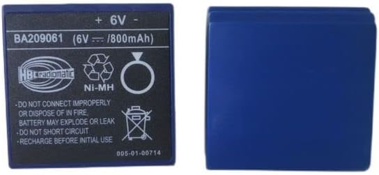 EOOCX (Csomag 5) BA209061 6V 800mah NI-MH Akkumulátor HBC BA209061 Távirányító Akkumulátor
