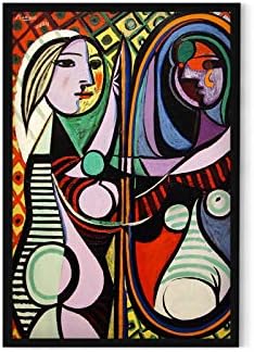 Pablo Picasso Művészeti Poszter Lány a Tükör Előtt Festmény - Home Office Wokplace Fali Dekor 8 x 12