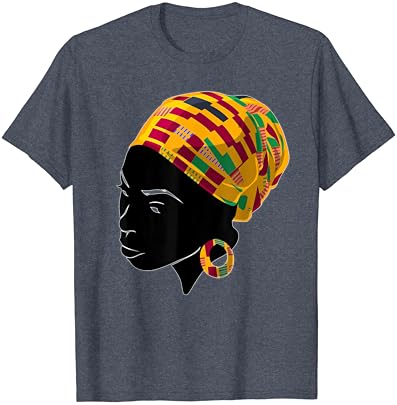 Vicces Kente Ruhával Fejét Csavarja Ajándék Afro-Amerikai Nők Póló