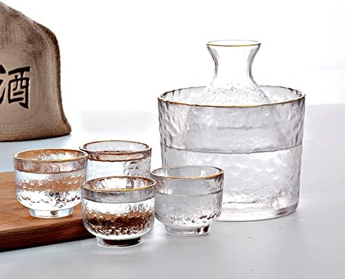 BOLLAER Kedvéért Edény Készlet, Japán Hideg Kedvéért Szemüveg, Világos, Egyedi, Trendi Úszó Design, 1 Szerelmére Kancsó 1 Üveg