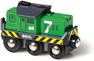 BRIO Világ 33214 - Freight Akkumulátor Motor - 1 db Fa Vonat Szett Gyerekeknek, 3 éves kortól, valamint Fel, Zöld