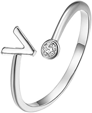 2023 Új Divatos Bevonatú Ezüst Nyitó Leveleket Gyémánt Állítható Gyűrű Női Ékszerek Tizenéves Ékszerek (L Méret)