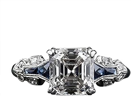 A divat Remek Szabálytalan Trapéz Tér Gyémánt Gyűrű A Nők, Eljegyzési Gyűrű, Ékszerek, Ajándékok Férfi Gyűrű Készlet