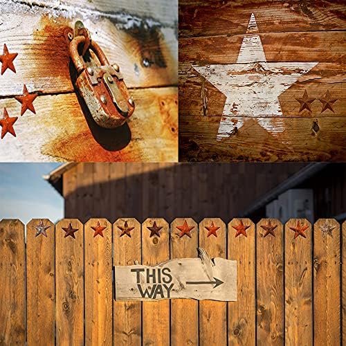 Rozsdás Fém Csillagok, Mini Pajta Csillagok Retro Nyugati Országban Családi Parasztház Kert Otthon Dekoratív Új Év Díszítő Wall Art Dekoráció