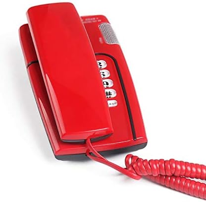 PDGJG Piros Falra Szerelt Telefon, Otthoni Intuíció Egyetlen Sort Falra Szerelhető Vezetékes Telefon Extra Hangos Csengő