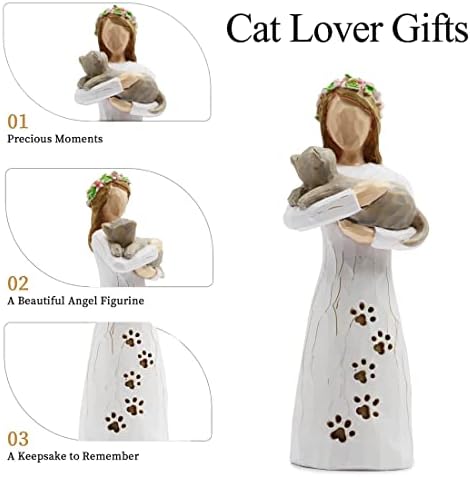 AUKEST Macska Szerető Női Ajándékot - Macska Ajándékok a Macska Szerelmeseinek,Nő,Lány, Kisállat Macska Emlékmű Ajándékok
