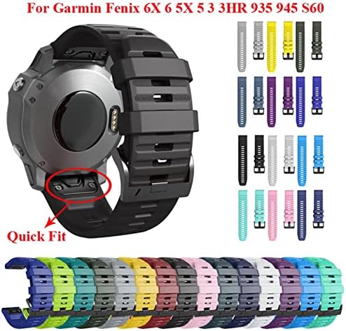 IRFKR 26 22mm Quick Fit Watchband A Garmin Fenix 7 7X 6X 6Pro Watch Szilikon Easy Fit Csukló Heveder Zenekar A Fenix 5X 5 3 3HR 935