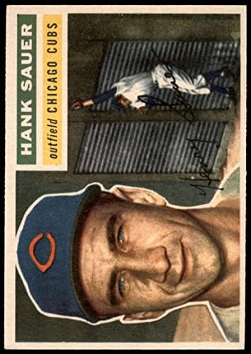 1956 Topps 41 Hank Sauer Chicago Cubs (Baseball Kártya) EX/MT Cubs