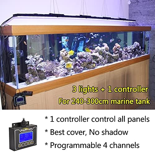 PopBloom 3PCS Turing75 Tengeri LED Akvárium Fény - Sós, Coral Reef akvárium Napkelte Napnyugta Programozható Fény a Tengeri Reef akvárium