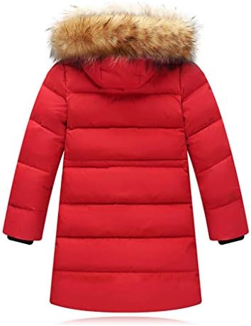 Kelon Gyerek Téli Kabát, Kapucnis Műbőr Kabát Bélelt Gyerekek Lányok Téli Le Kabát Kapucnis Dzseki Lányok, Meleg, Piros