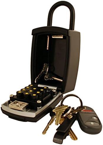 Billentyűzár SL-501 Lyukasztógép Gombot, Nagy Kapacitású Kulcsot Tároló Bilincs, dobozában, Fekete Kivitelben