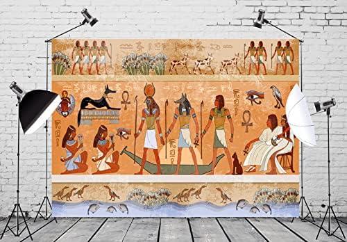 BELECO 12x10ft Szövet Egyiptomi Hátteret Ókori Egyiptom Jelenet Mitológia Godsand Fáraók Titokzatos Templom Falfestmények Phtography