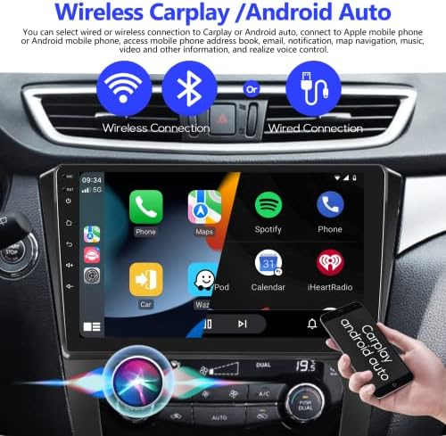 Android Autó Sztereó Nissan Altima 2008-2012-es Vezeték nélküli Carplay/Android Auto Audio 9 Érintőképernyő Auto Rádió Támogatás WiFi