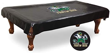 A Notre Dame Fighting Irish Fekete Vinil Biliárd Pool Asztal Fedelet (110x60x12)