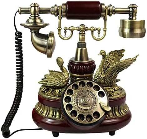 Vezetékes Telefon, Lemezjátszó Retro Telefon Vintage Antik Vezetékes Forgó Tárcsa Vezetékes Telefon Szoba Dekoráció
