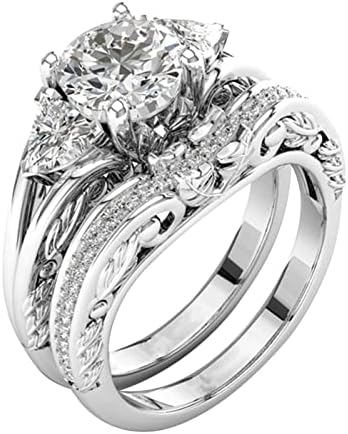 Női Gyűrű Divat Cirkónia Esküvői Gyűrű Kreatív Rakható Szimulált Gyémánt Eljegyzési Gyűrű Tartozékok Szerelem Gyűrűje