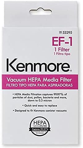 Kenmore 53295 EF-1 HEPA Média Porszívó kibocsátott Levegő Szűrő Tartály Függőlegesen, Porszívó,Fehér
