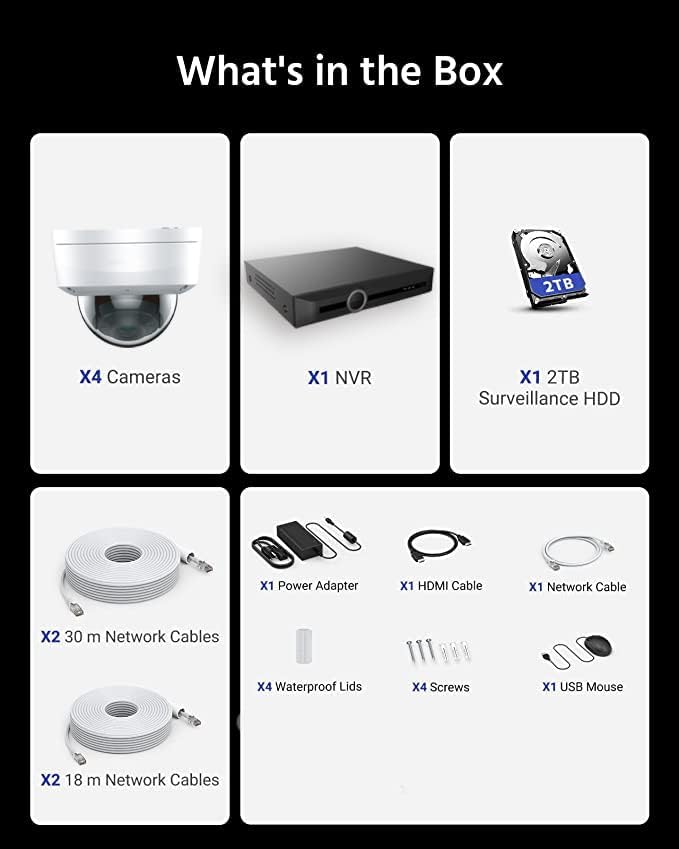 5CH 4K POE CCTV Kamera Rendszer AI Emberi Jármű Észlelése, 4x 8 MEGAPIXELES Dome Biztonsági IP Kamerák Hangfelvétel, 100