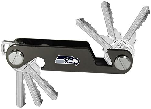 Siskiyou Sport NFL Seattle Seahawks Bőr Tri-fold Tárca & Kulcs Szervező, Egy Méret, Fekete