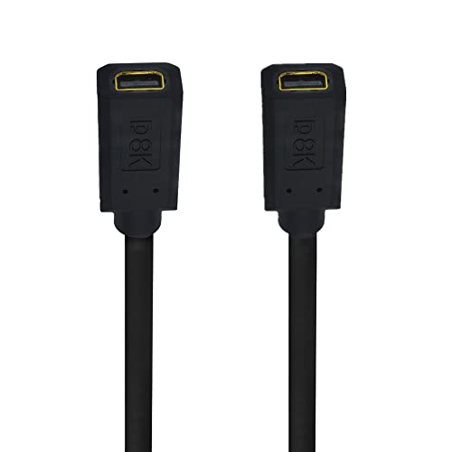 Qaoquda 8K Mini DisplayPort Kábel, 1FT Mini DP Női Csatoló Kábel Mini DP PC/Laptop vagy Thunderbolt 2 Mac SZÁMÍTÓGÉP (Mini DP Női)