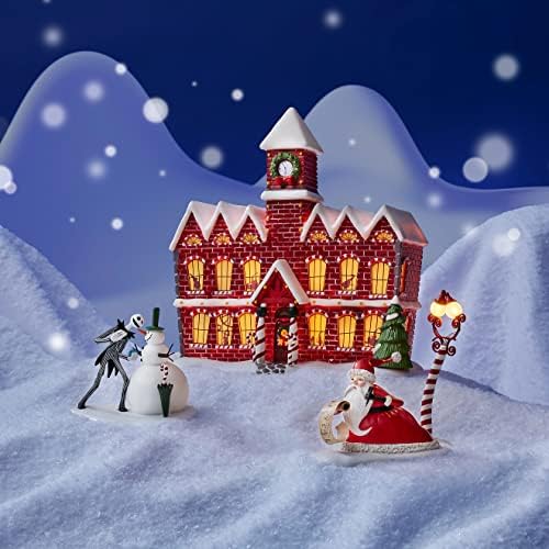 Osztály 56 Disney A Karácsonyi Lidércnyomás-Falu Tartozékok Jack Skellington meglátja az Első Hóember Figura, 3.9 Inch, Többszínű